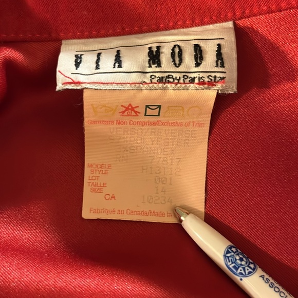 Vintage Red Shacket Velvety Jacket - Picture 3 of 9